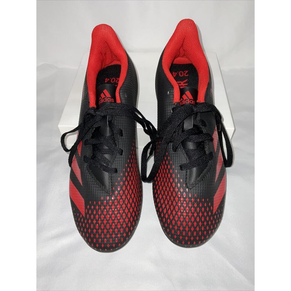 NEW MEN'S/BOY’S ADIDAS PREDATOR 20.4 FxG SOCCER CLEATS EE9566 BLACK RED SZ 7